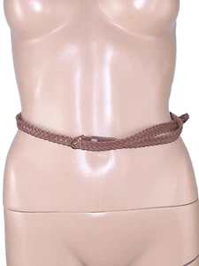 H&M Damengürtel braun geflochten Damen feines Kunstleder 1,5 x 98 cm - Bild 1 von 8