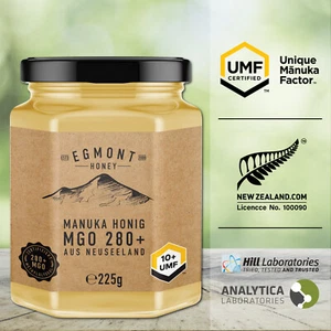 Miel de Manuka MGO 280+ UMF 10+ 225 g VIDRIO Egmont Miel ORIGINAL NUEVA ZELAND 250 300 - Imagen 1 de 12