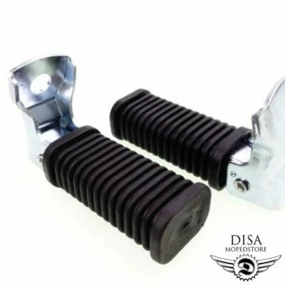 Sozius Fußrasten Satz klappbar Universal für Mofa Moped Mokick Roller - Bild 1 von 2