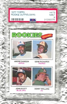 1977 Topps PSA 9 como nuevo Andre Dawson # 473 recién graduado novato Montreal Expos Cubs Foto 1 de 3