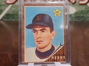 KJ: 1962 TOPPS Vintage Baseball Card #199 GAYLORD PERRY Rookie Card RC Giants