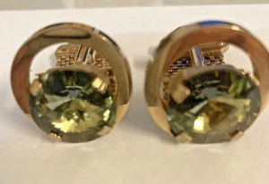 Set gemelli da uomo MCM Hickok Gold TONE Wrap Around - GEMME IRIDESCENTI - Foto 1 di 4