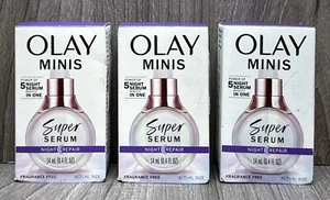 LOT OF 2 Olay Minis Super Serum Night Repair 14ml (0.4 fl oz) Fragrance Free - Picture 1 of 1