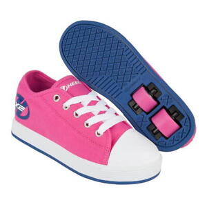Heelys Fresh X2 Unisex Kids Roller Skate Trainers Wheels, White Pink Blue Size 2