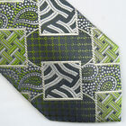 Stacy Adams Green Paisley Geometric Abstract Mens Neck Tie 58x3.25 Squares Bold
