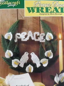NEW Needlecraft Shop Christmas Plastic Canvas Kit~Peace Dove Wreath~ SHIPS FREE! - Picture 1 of 5