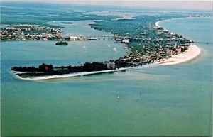 Postal de colección Fort Myers Florida vista aérea de playas y puente de la ciudad 25731 - Imagen 1 de 2