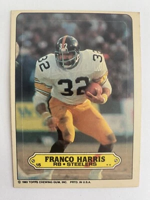 1983 Topps Football Sticker #15 Franco Harris - Image 1 of 2
