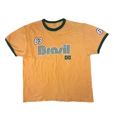 Camiseta Pro Spirit L Selección Brasil Fútbol 63 Amarillo y Verde Mundial Foto 1 de 4