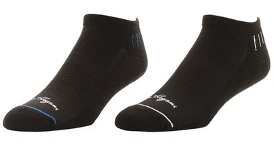 Paquete de 2 calcetines negros Ben Hogan corte bajo a rayas para hombre 7-12 Foto 1 de 4