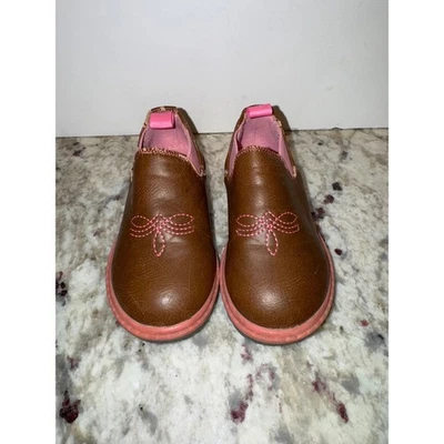 Zapatos sin cordones Western Chief para niños marrón rosa punto mariposa talla 3 Foto 1 de 4