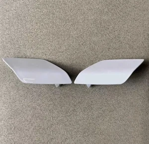 PAIR White Front Headlight Washer Cover Cap NEW For 2010-2014 VW Golf GTI MK6 - Picture 1 of 3