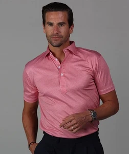  Nwot Collars and Co Dress Collar Polo Size XLarge Tall $82 Red Houndstooth  - Picture 1 of 11