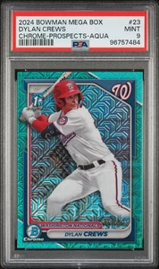 Dylan Crews 2024 Bowman Mega Caja Chrome Prospects #23 Aqua Ref PSA 9 - Imagen 1 de 2