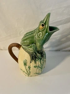 Sur La Table Ceramic Frog Pitcher (Bordallo Pinheiro Style) Made in Portugal 2QT - Bild 1 von 7