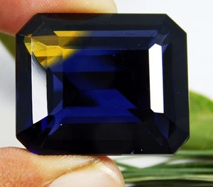 CERTIFIED 71.50 Ct UNHEATED NATURAL BI-COLOR TANZANITE GEMSTONE_FROM TANZANIA - Picture 1 of 12