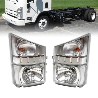 For ISUZU NPR NPR-HD NQR NRR 2008-2020 Left+Right Headlight & Corner Lamp New US - Image 1 of 4