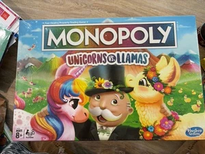 Monopoly Unicorns Vs. Llamas Edition Board Game: Complete - Picture 1 of 2
