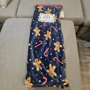 Lebkuchen Pfefferminz Weihnachten Plüsch Flanell Überwurf Marineblau Decke 50x70“ - Bild 1 von 4