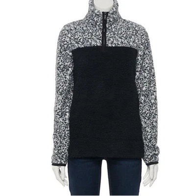 Sonoma Sherpa Cuarto Cremallera Negro Gris | S Foto 1 de 4