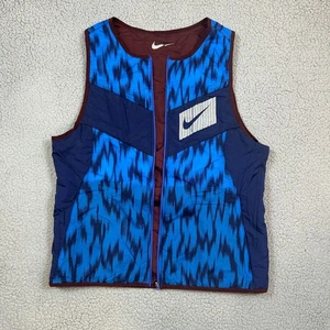 Nike Aerolayer Wild Run Wende-Laufweste geometrischer Druck schwarz Herren Medium - Bild 1 von 7