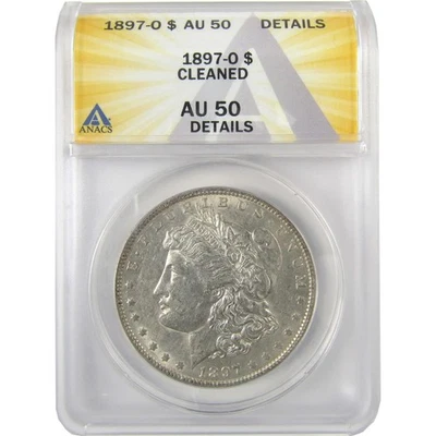 1897 O Morgan Dollar AU 50 Details ANACS Silver $1 Coin SKU:I19251 - Image 1 of 4