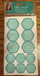 The Pioneer Woman Mason Jar Labels 72 Count Teal Green Easy Peel Crafts Bakery - Picture 1 of 6