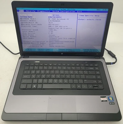 HP 2000-425NR Laptop AMD E-300 2GB Ram NO HD/OS (FL) - Image 1 of 4