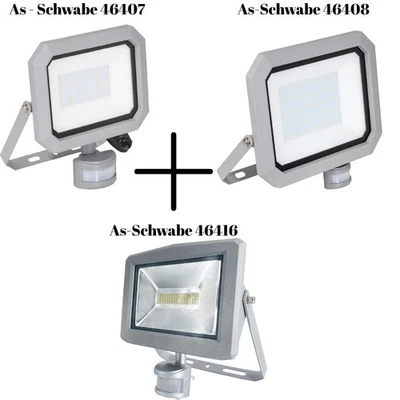 AS-Schwabe slimline LED spotlight with motion detector work light IP65 - Image 1 of 4