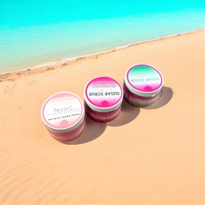 Sugar Scrub Set of 3: Sweet Fantasy, Ripe Raspberries, Kiwi Watermelon - Image 1 of 4