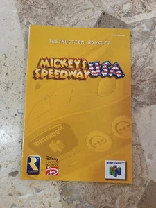 *NICE Manual Instruction Book MICKEY SPEEDWAY USA✨Nintendo 64 N64➡️ SEE DISCOUNT - Picture 1 of 4