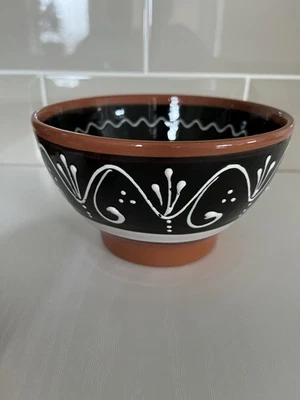 Decorative Spanish Hand Painted Ceramic Bowl Terracotta Pottery Handmade - Image 1 of 4