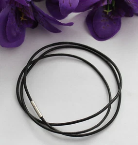 20 Stück 3 mm Schwarz Lederband Halsketten 55 cm - Bild 1 von 3