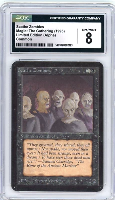 1993 MTG LIMITED EDITION (ALPHA) Common Scathe Zombies CGC 8 NM/MINT - Image 1 of 2