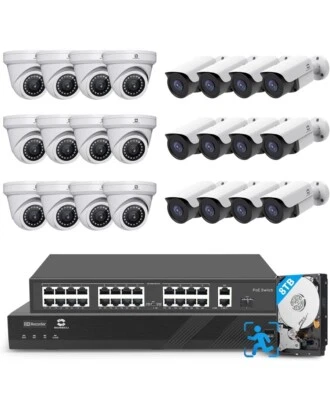 GWSECU 4K Security Camera System 32 Channel, (12)Dome/(12) Bullet 8MP PoE - Image 1 of 4