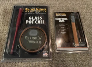 Rolling Thunder Glass Pot Call With Purple Heart Striker & Conditioning Stone - Picture 1 of 2