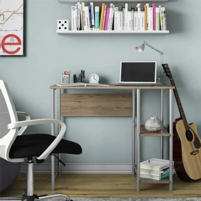  Metal Computer Desk with Wood Finish for Students - Image 1 of 4