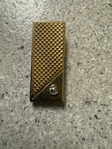 Pierre Cardin Logo Money Clip Signed Gold Accent Great Vintage. - Picture 1 of 4