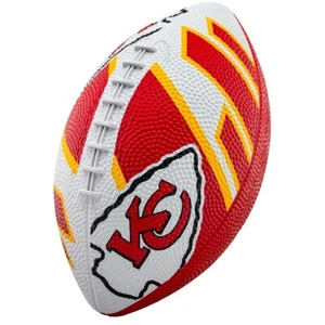 Franklin Kansas City Chiefs Mini Gummi Fußball rot gelb weiß Schiffe entlüftet - Bild 1 von 9