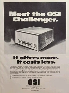 Ohio Scientific Instruments Hiram OH Challenger Procesador Anuncio impreso de colección 1977 - Imagen 1 de 4