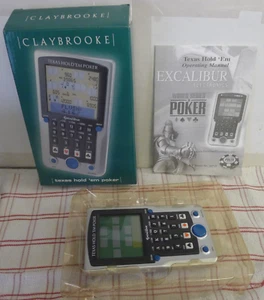 Excalibur Deluxe Texas Holdem 397D Electronic Handheld Game +Manual & Box TESTED - Picture 1 of 13