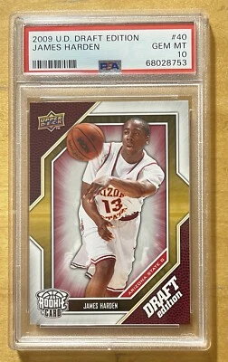James Harden 2009 Upper Deck Draft RC #40 PSA 10 Gem Mint - Image 1 of 3