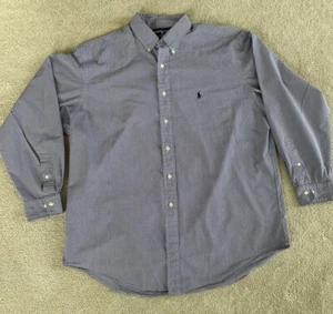 Ralph Lauren Yarmouth Hemd mit Knopfleiste Herren Gr. 17 34/35 Blau Langarm 3-40 - Bild 1 von 6