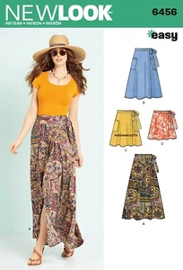 NEW LOOK 6456 MISSES' EASY WRAP SKIRTS IN 4 LENGTHS Sewing pattern Sizes 6 - 18 - Picture 1 of 7