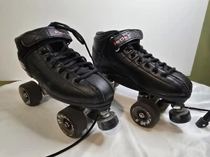 Riedell R3 Cayman Quad Roller Skates black size 7 used - Picture 1 of 8