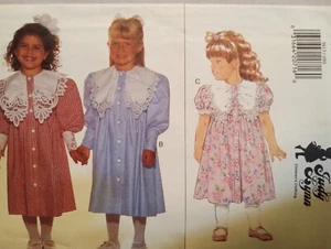 UC Vintage 90s Judy Lynn Girls Dress Sewing Pattern 3813 Little Girls Dress 5-6x - Picture 1 of 3