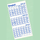 Vintage Disneyland Calendar Cast Hours of Operation Card 1987 Jan to Jun