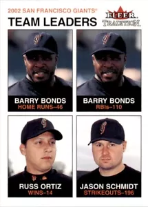 2003 Fleer Tradition #25 Bonds/Ortiz/Schmidt TL - Picture 1 of 2