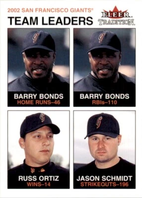 2003 Fleer Tradition #25 Bonds/Ortiz/Schmidt TL - Image 1 of 2