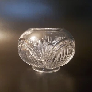 1899 Bryce Higbee Admiral Ribbed Ellipse Large Clear Rose Bowl Vtg Antique Rare - Picture 1 of 11